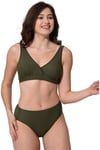Kadın Haki Düz Kruvaze Bikini Takımı