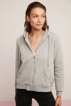 Kadın Kapüşonlu Fermuarlı 3 Üç Iplik Polar Oversize Salaş Sweatshirt