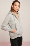 Kadın Kapüşonlu Fermuarlı 3 Üç Iplik Polar Oversize Salaş Sweatshirt