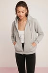 Kadın Kapüşonlu Fermuarlı 3 Üç Iplik Polar Oversize Salaş Sweatshirt