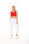 Kadın Kırmızı Kaşkorse Crop Top