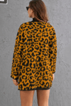 Kadın Leopar Desenli Hırka- Taba