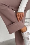 Kadın Modal Kumas Fitilli Sardonlu Kıslık Pantolon-  Vizon