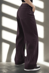 Kadın Retro Jean Pantolon- Mürdüm