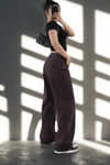 Kadın Retro Jean Pantolon- Mürdüm