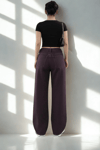 Kadın Retro Jean Pantolon- Mürdüm