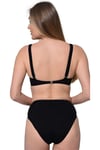 Kadın Siyah Düz Kruvaze Bikini Takımı