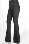 Kadın Siyah Ispanyol Paça Çelik Örme Toparlayıcı Pantalon