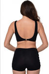Kadın Siyah Tül Detaylı Şortlu Bikini Takımı