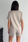 Kadın Şortlu Takım Modal Kumaş Şortlu Takım Tavşan Nakışlı