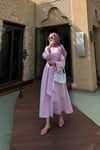 Kadın Yandan Çapraz Bağlamalı Elbise - Pembe
