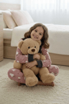 Kız Çocuk Polar Desenli Pijama Takımı - Gri