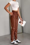 Model Deri içi şardonlu Deri Pantolon