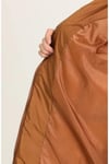 Oversize Şişme Mont Uzun Kalın su geçirmez Standart Beden Uyumlu bedenler 38-40-42-44)