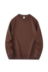 Sweatshirt Kahverengi Unisex Oversize 3 Iplik Şardonlu
