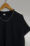 T-shirt Oversize Unisex 20/1 Supreme Kumaş Omuzları 2 Şeritli Kaliteli %100 Pamuk-Siyah