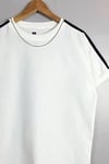 T-shirt Oversize Unisex 20/1 Supreme Kumaş Omuzları 2 Şeritli Kaliteli %100 Pamuk-Beyaz