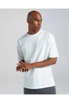 tshirt Oversize Unisex Pamuklu Bisiklet Yaka-Beyaz