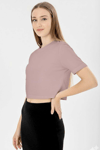 Vizon Kadın Kısa Kollu Crop T-shirt