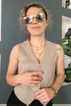 Klasik Düğmeli Kumaş Yelek