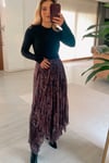 QU Style Şal Desenli Bohem Etek
