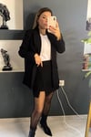 Yırtmaç Detaylı Şort Etek