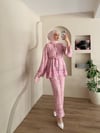 Ahenk Desenli Saten Takım