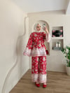 Ahenk Desenli Saten Takım