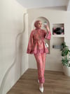 Ahenk Desenli Saten Takım