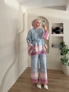 Ahenk Desenli Saten Takım