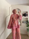 Ahenk Desenli Saten Takım