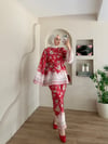 Ahenk Desenli Saten Takım