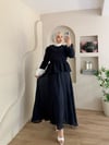 Almond Omuzdan Bağcık Detaylı Etekli Takım