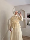 Almond Omuzdan Bağcık Detaylı Etekli Takım