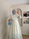 Baret Çiçek Desenli Etekli Takım