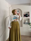 Beach Baskılı Oversize Bluz