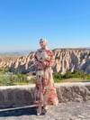 Belden Bağlamalı Ela Elbise 