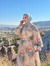 Belden Bağlamalı Ela Elbise 