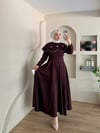 Bria Pelerinli Taş Boncuklu Elbise