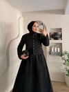 Crop Ceket Etekli Takım