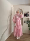Daniala Bağlama Detaylı Fırfırlı Elbise