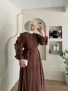 Dimitra Omuz Fırfır Detay Elbise