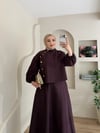 Duru Yan Düğme Detaylı Etekli Takım