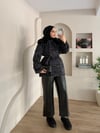 Eva Kürk Yaka Leopar Desen Kaban