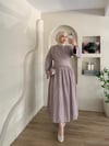 Eyfel Belden Oturtmalı Elbise