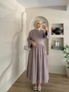 Eyfel Belden Oturtmalı Elbise