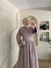 Eyfel Belden Oturtmalı Elbise