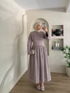 Eyfel Belden Oturtmalı Elbise