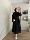 Eyfel Belden Oturtmalı Elbise