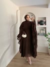 Fırfırlı Şifon Abaya 